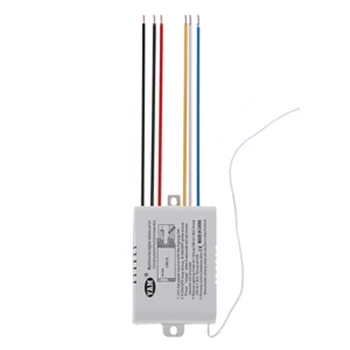 Lamp Light Digital Wireless Switch Remote Control 3 Way Port ON/OFF 220V Receiver Transmitter for LED Light FULI