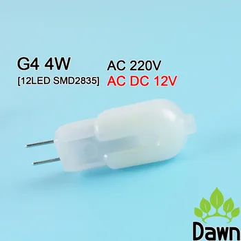 Mini G4 G9 LED Lamp AC220V / DC12V 4W 5W 6W 7W SMD2835 Dimmable Lampada LED Bulb Milky Cover Replace Halogen Crystal Spotlight