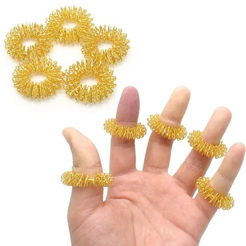 5 PCS Finger Massage Ring Acupuncture Rings Health Care Body Massager
