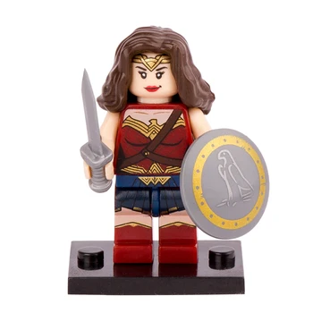 New Arrived 1 PC Super Heroes Batman Dawn Justice VS Superman Wonder Woman Building Blocks diy figures For Kids Toys
