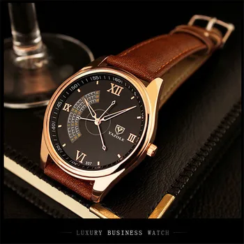 Watches Men Luxury Brand YAZOLE Fashion Blue Glass Unisex Quartz Watch Women Business Casual Wrist Watch Relogio Masculino C37