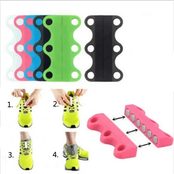 1 Pair Novelty Magnetic Casual Sneaker Shoe Buckles Closure No-Tie Shoelace Running Magnetic shoeslace buckles