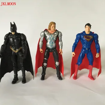 6Pcs/Lot The Avengers figures super hero toy doll baby hulk Captain America superman batman thor Iron man