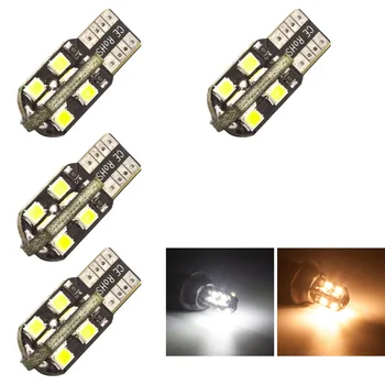 4-Pack, Siweex T10 LED W5W 16LED 2835 SMD Warm White Lights Car Dome License Plate Door Trunk Side marker Lamp bulb dc 12v