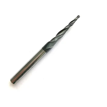 2PCS D6*30.5*75L*2F HRC55 Tungsten solid carbide Coated Tapered Ball Nose End Mills taper and cone endmills
