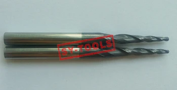 2PCS D6*30.5*75L*2F HRC55 Tungsten solid carbide Coated Tapered Ball Nose End Mills taper and cone endmills