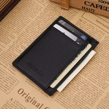 Genuine Leather Small Mini Ultra-thin Wallets Men Women Compact Handmade Wallet Cowhide Card Holder Coin Purse 115#