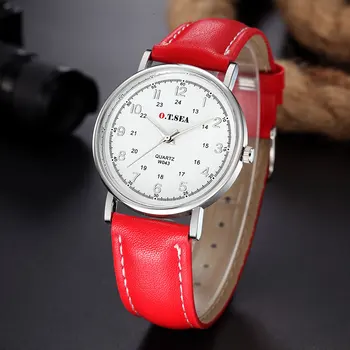 Luxury O.T.SEA Brand Fashion Leather Watch Men Sports Quartz Analog Wristwatches Casual Cool Watch W043-1