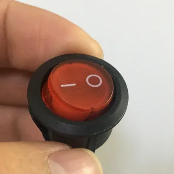 1pc J196 Red Round Toggle Switch with Light on it Two Files Three Lead Foot DIY Circuit Making Russia