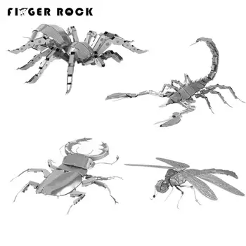 Finger Rock 3D Classical DIY Metallic Insects Model Building Kits Educational Puzzles Toys for Adults Present Gift