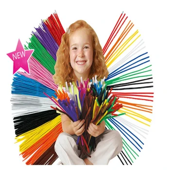 Lovely 100 pcs Kids Child plush sticks DIY materials shilly handmade art toy wholesale