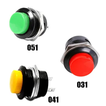 5Pcs Black Momentary Button Switch Installing Hole 16mm R13-507 SA170 P50