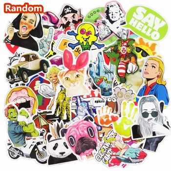 100 Pcs Mixed Stickers Snowboard Doodle Luggage Laptop Decal Toys Bike Car Motorcycle Phone Cartoon Jdm Funny Sticker