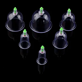 6 cups Chinese Medical Vacuum Body Cupping Set Portable Massage Therapy Kit Newest