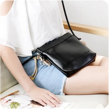 Hanup Famous Brand Design Fold Over Bag Mini Women Messenger bags Leather Crossbody Sling Shoulder bags Handbags Purses Zipper