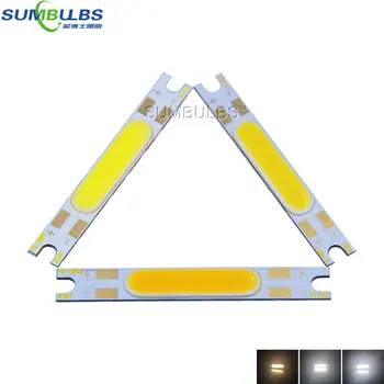 3W 5W COB strip LED light source chip on board 50x7mm COB bar for wall lamps table lantern car lights warm nature cool white 9V