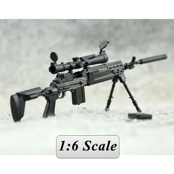 3Pcs/set MK14 MODO PSG-1 SVD Sniper Rifle Weapon Gun For 1/6 Scale12