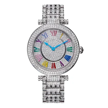 Luxury Davena Lady Woman Wrist Watch Elegant Rhinestone Fashion Hours Crystal Dress Bracelet Party Girl Birthday Christmas Gift