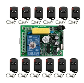 AC220V 2CH 10A RF Wireless Remote Control Switch System 12* cat eye transmitter & 1 *receiver relay Receiver Smart Home Switch