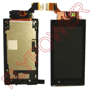 For Sony Xperia U ST25 ST25i LCD display With Touch Screen Digitizer + Frame Assembly By