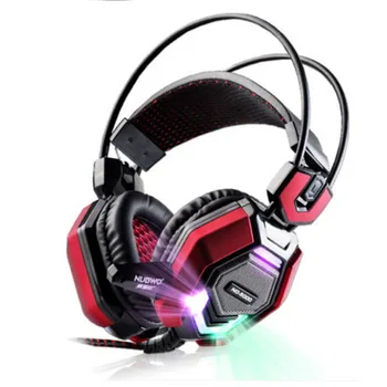 Original Stereo LED Shinning Gaming game Headphone NO-5000 with Microphone Gamer MSN PC headphone with retail box