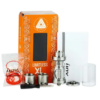 Original IJOY LIMITLESS XL Tank 4ml Vape Atomizer 0.15ohm Coil 50W-215W Fan-styled Airflow E-cig Limitless XL with Coil Deck