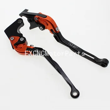 For KTM RC250-2016 Motorcycle Adjustable Folding Extendable Brake Clutch Levers Orange & Black With Package