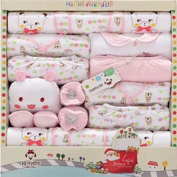 Cotton Winter Newborn Baby Girls Clothing Gift Sets Infants Cute Suit Thick Wram Baby Girls Underwear 19PCS /Set