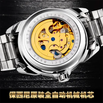 Bosck men's mechanical watches belts business watches luxury fashion watch relogio masculino erkek kol saati montre homme reloj