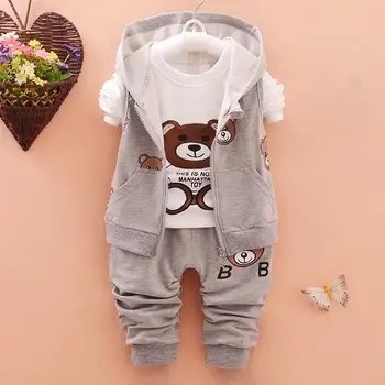 3Pieces 0-2Years baby clothing set cotton baby boy clothes cartoon infant girls outfits minnie toddler kids sport suit