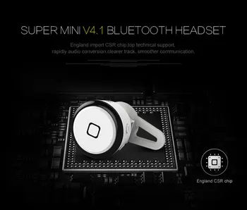 Upgraded Version Wireless YE-106T Mini Stereo Bluetooth Headset 4.1 Voice Prompt 12002862