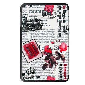 Printing Folding Flip Smart PU Leather Cover for Samsung Galaxy Tab A 10.1 T580 T585 T580N Tablet Case+Screen Protector+OTG+Pen
