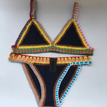 2017 Summer Knitted Swimsuit Women Bikini Set Brazilian Crochet Bikinis Swimwear Bathing Suit Maillot De Bain Femme swimwear