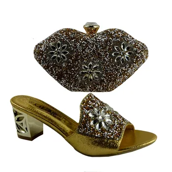 2016 Charming Italian Shoes With Matching Bags Rhinestones,Silver African Shoes And Bags Set for Wedding 9522-37 Size 38-42