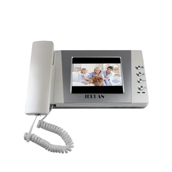 JERUAN 4.3`` Color Wired Video door phone bell intercom system kit Night vision Camera doorphone