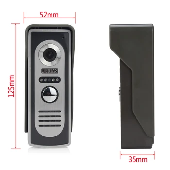 JERUAN 4.3`` Color Wired Video door phone bell intercom system kit Night vision Camera doorphone