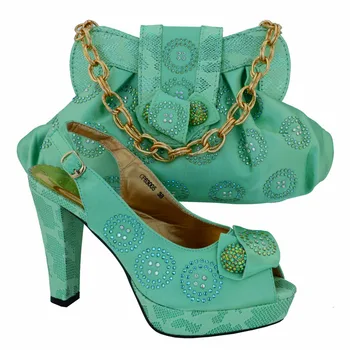 Italian Shoes With Matching Bags For Party Elegant (CP63005) African Shoes And Bags Set for Wedding