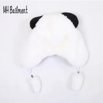 2017 New Real Rabbit Fur Hat Winter Warm Ear Hat For Children Boys Girl 's Whole Animal Lovely Brand Thick Fur Beanies Cap H#26