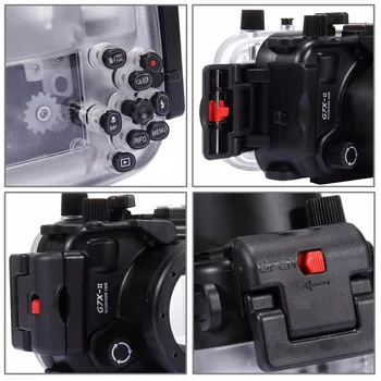 PULUZ for Canon G7 X Mark II Underwater 40m Depth Diving Case Waterproof Camera Housing