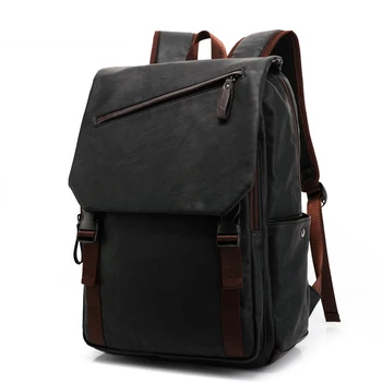New 2017 Backpack Laptop Men Pu Leather Fashion Vintage Travel Men Bag for Teenagers shoulder backpack