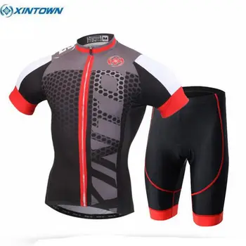 2017 XINTOWN Summer Team Ropa Ciclismo Short Sleeve Men Cycling Jersey Bike Jacket Bib Shorts Pants Sets S-XXXL