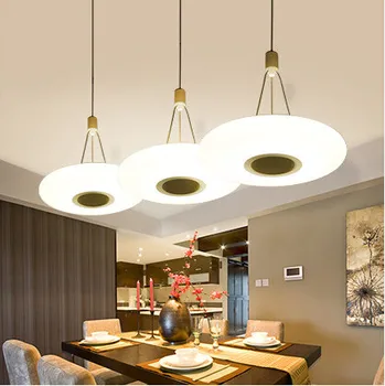 Curve Beauty White Acrylic LED Pendant Lights Fashion Simple Hanging Lamp Fixtures For Bar Living Dining Room Lamparas Colgantes