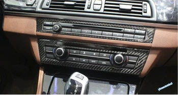 Carbon Fiber ! For BMW 5 Series 525i 530i 2011 - Central Control CD Panel Cover Trim 2 Pcs / Set