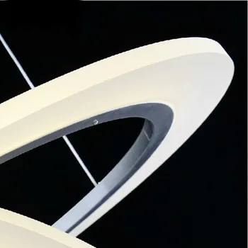 110v 220v Acrylic 3/2 Rings Circles Led Pendant Lights Lampe Suspension Luminaire Lampshade Verlichting Luzes Abajur Madera 33