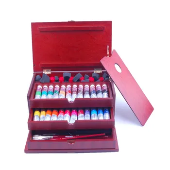 Lukas limited edition 18 sets of Lukas The expert level oil paints paint mahogany box suit
