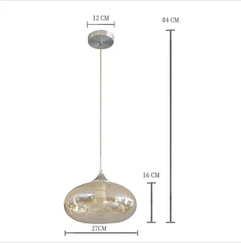 Modern E27 bulb Glass pendant Lighting Fixtures