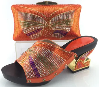 Purple NME3325 New Fashion Italian Shoes And Bag Set Italy Ladies Open Toe Heels African Shoes And Bag Set For Party
