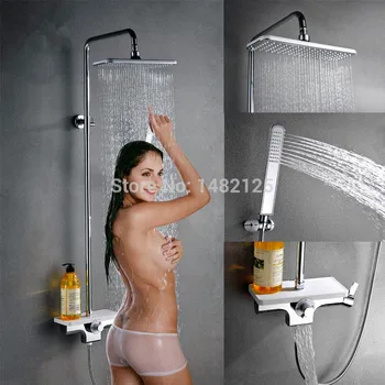 Luxurious Solid Brass Wall Mounted Not Thermostatic Bathroom Shower Faucet Mixer Taps