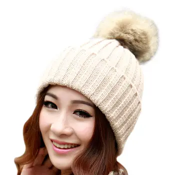 Promotions New Women's Cotton Warm Beanie Cap Winter Autumn Women Knitted Hats Beanies 12