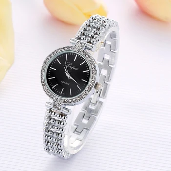 Fashion Women watches Stainless Steel Bracelet Strap Crystal Quartz Watch Lady Wristwatch Rose Gold silver relogio feminino